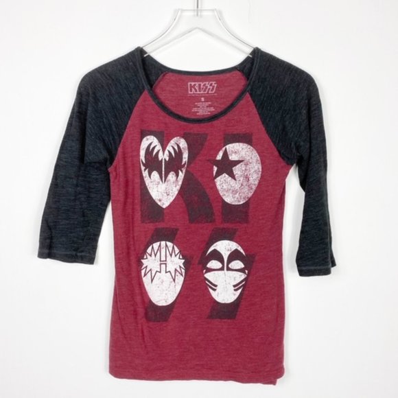 KISS 2014 3/4 Raglan Sleeve Graphic T-Shirt - Picture 4 of 7